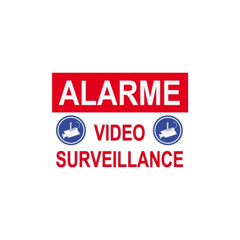 TK THERMALKING Vidéo surveillance panneau - Panneaux de sécurité Plaque  Alarme pour propriété privée - Signalétique en plastique 20x15cm (1) :  : Bricolage