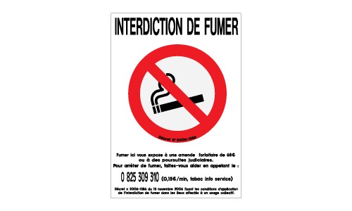 Adhesif Interdit De Fumer