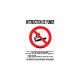 Lot de 4 sticker "interdit de fumer + texte de loi" petit format 9x6cm.