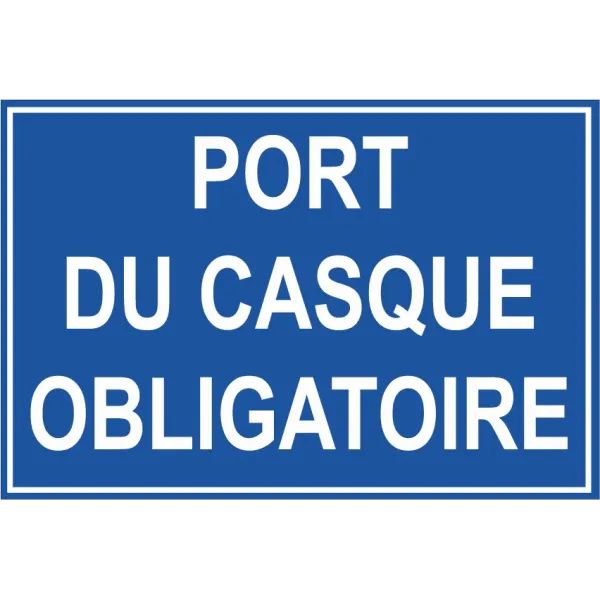 Port du casque obligatoire-Obligation-Panneaux Signalétiques