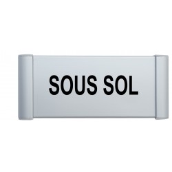 Plaque de porte Alu "SOUS SOL"