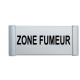 Plaque de porte Alu "ZONE FUMEUR"