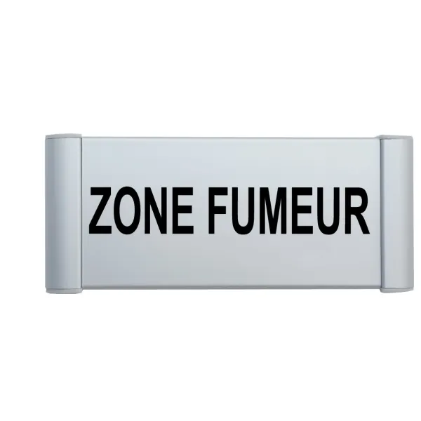 Plaque de porte aluminuim zone fumeur-Plaque de porte-Panneaux Signalétiques