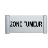 Plaque de porte aluminuim zone fumeur-Plaque de porte-Panneaux Signalétiques