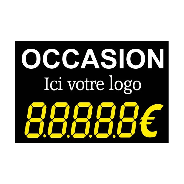 Panneau commercial "OCCASION"-Signalétique garage-Panneaux Signalétiques