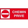 Panneau signalétique chemin privé