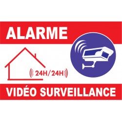Panneau signalétique alarme vidéo surveillance