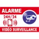 Alarme vidéo surveillance 24h/24 avec logo téléphone