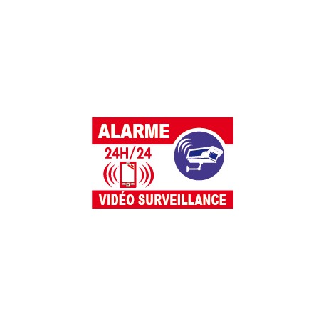 Alarme vidéo surveillance 24h/24 avec logo téléphone