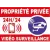 Panneau propriété privée vidéo surveillance 24h/24-Panneau vidéo surveillance-Panneaux Signalétiques