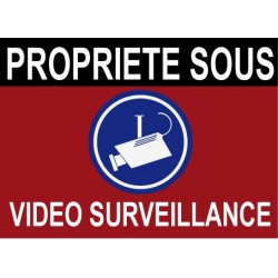 Adhésif "Propriété sous vidéo surveillance" 150x100mm
