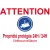 Adhésif "Attention propriété protégée" 150x100mm-Autocollant de dissuasion-Panneaux Signalétiques