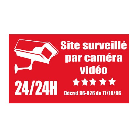 Panneau signalétique  "Site surveillé par caméra vidéo" 