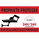 Adhésif "Propriété protégé surveillance électronique" 300x200mm
