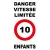 Panneau danger vitesse limitée 10km/h enfants-Panneau attention Danger-Panneaux Signalétiques