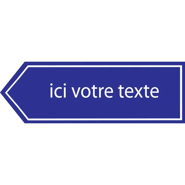 Panneau de direction à gauche personnalisable-Panneau personnalisé-Panneaux Signalétiques