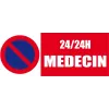 Stationnement interdit 24/24h médecin-Panneau stationnement-Panneaux Signalétiques
