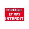 Portable et mp3 interdit-Interdiction-Panneaux Signalétiques