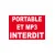 Portable et mp3 interdit-Interdiction-Panneaux Signalétiques