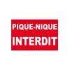 Pique nique interdit-Interdiction-Panneaux Signalétiques