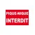 Pique nique interdit-Interdiction-Panneaux Signalétiques
