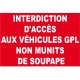 Interdiction d'accès aux véhicules gpl non munits de soupape