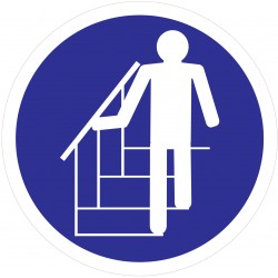 Panneau obligation de pendre l'escalier