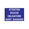 Attention douche obligatoire avant baignade-Panneau piscine-Panneaux Signalétiques