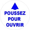 Adhésif poussez pour ouvrir-Plaque de porte-Panneaux Signalétiques