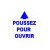 Adhésif poussez pour ouvrir-Plaque de porte-Panneaux Signalétiques