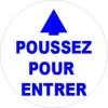 Adhésif poussez pour entrer-Plaque de porte-Panneaux Signalétiques