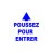 Adhésif poussez pour entrer-Plaque de porte-Panneaux Signalétiques