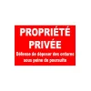 Propriété privée défense de déposer des ordures sous peine de poursuite-Panneau propriété privée-Panneaux Signalétiques