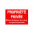 Propriété privée défense de déposer des ordures sous peine de poursuite-Panneau propriété privée-Panneaux Signalétiques