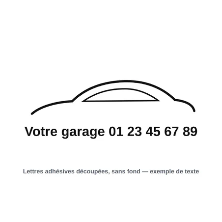 Signature de coffre adhésive-Signalétique garage-Panneaux Signalétiques