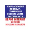 Panneau "Emplacement réservé"-Panneau Dépôt interdit-Panneaux Signalétiques
