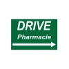 Panneau "Drive pharmacie à droite"-Panneau commercial-Panneaux Signalétiques