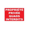 Panneau propriété privée quads interdits-Panneau propriété privée-Panneaux Signalétiques