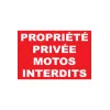 Panneau propriété privée motos interdits-Panneau propriété privée-Panneaux Signalétiques