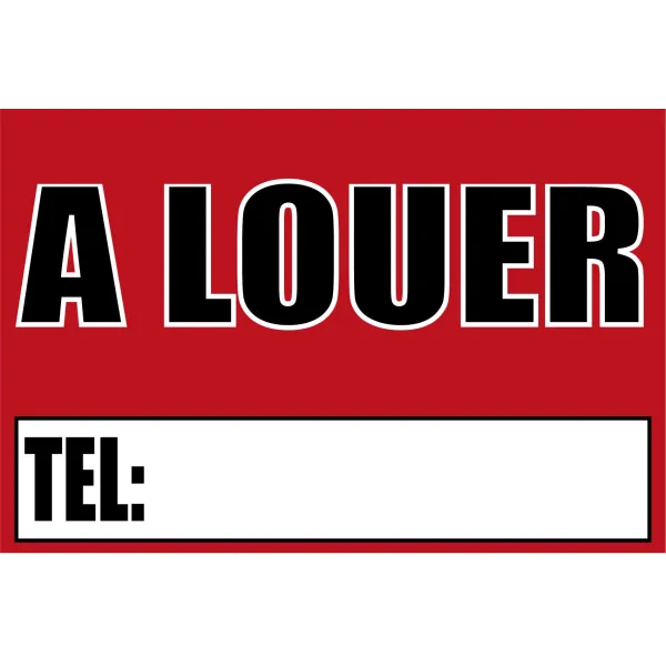 Pancarte A louer. Format 600x400mm.-Panneau immobilier-Panneaux Signalétiques