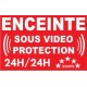 panneau "bâtiment sous vidéo protection"