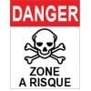 Panneau "Danger zone à risques"-Panneau attention Danger-Panneaux Signalétiques