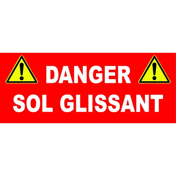 Panneau danger sol glissant-Signalétique garage-Panneaux Signalétiques