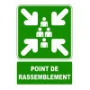 Point de rassemblement avec texte-Signalétique magasin-Panneaux Signalétiques