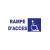 Panneau rampe d'accès PMR-Panneau handicapé - PMR-Panneaux Signalétiques