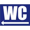 WC direction gauche-Panneau toilettes-Panneaux Signalétiques