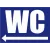 WC direction gauche-Panneau toilettes-Panneaux Signalétiques