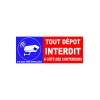 Tout dépôt interdit à côté des conteneurs site sous vidéo surveillance-Panneau Dépôt interdit-Panneaux Signalétiques