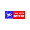 Tout dépôt interdit site sous vidéo surveillance-Panneau Dépôt interdit-Panneaux Signalétiques