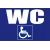 WC handicapés-Panneau toilettes-Panneaux Signalétiques